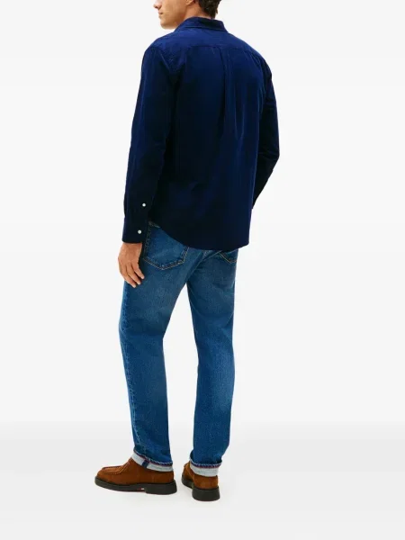 Lung cămașă Tommy Hilfiger albastru