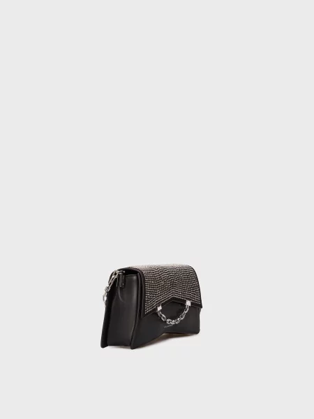 Кожаная сумка Karl Lagerfeld черная