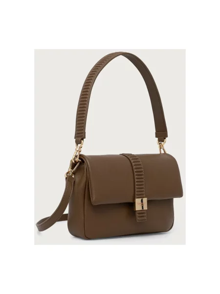 Twinset torebka crossbody z imitacji skóry brązowa