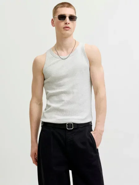 JACK & JONES Tričko melírovaná biela
