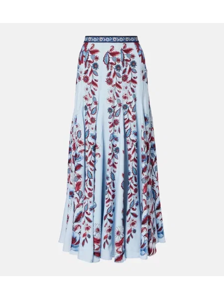 Maksi spódnica plisowana Farm Rio niebieska