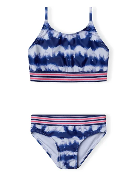 MINOTI Costum de baie două piese albastru fumuriu / albastru închis / roz pitaya alb