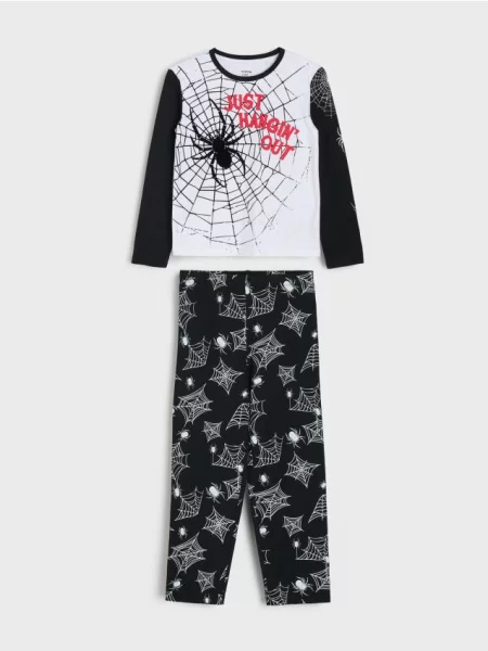 Sinsay Dvoudílné pyžamo Spider-Man černá