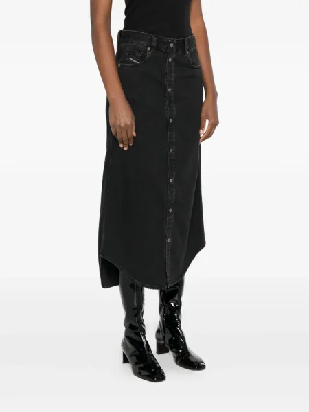 Fustă din denim Diesel negru