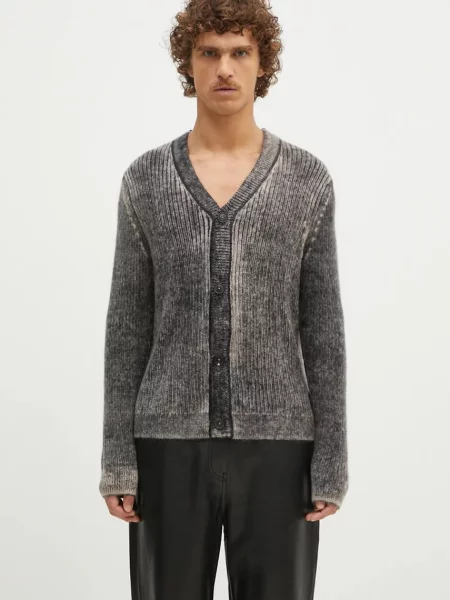 Paul Smith kardigan z domieszką wełny szary