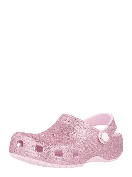 Natikači Crocs Classic Chunky Glitter Clog K roza