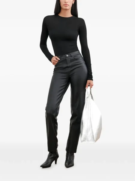 Top Marcella transparente negru