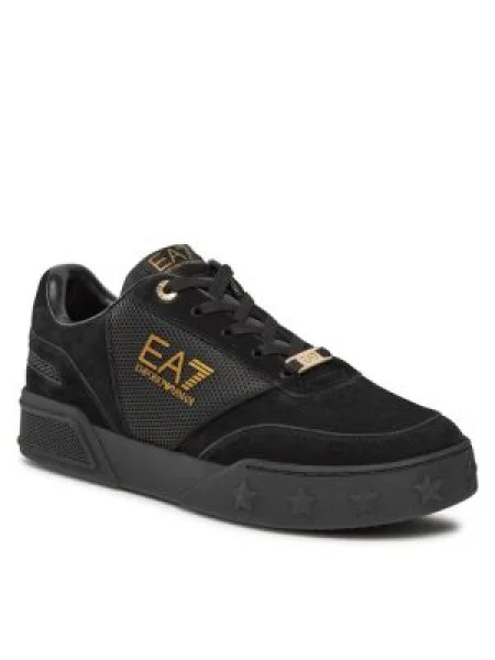 Bőr sneakers tornacipő fekete