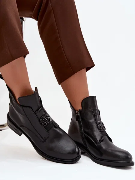 Botine Boto din piele negru