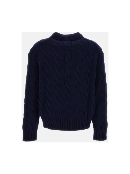 Koszulka polo Polo Ralph Lauren z kaszmiru niebieska