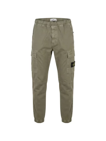 Pantaloni cargo Stone Island cu strasuri verde