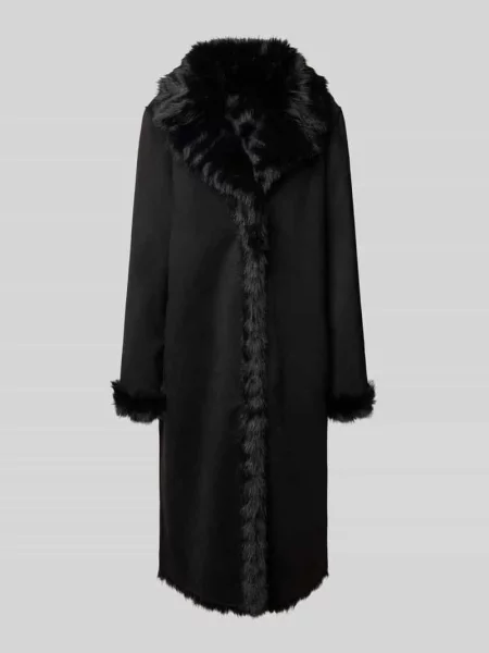 Płaszcz z mieszanki ze sztucznym futrem Christian Berg Woman