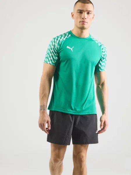 PUMA Tricou funcțional verde smarald alb