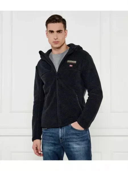 Napapijri Din fleece geacă T-Tynik negru