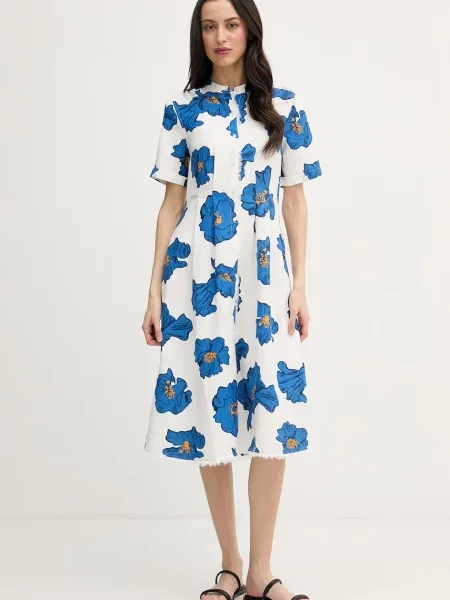 Tommy Hilfiger rochie evazată cu in alb