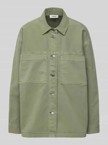 Kurtka jeansowa o kroju relaxed fit z na piersi S.oliver Red Label