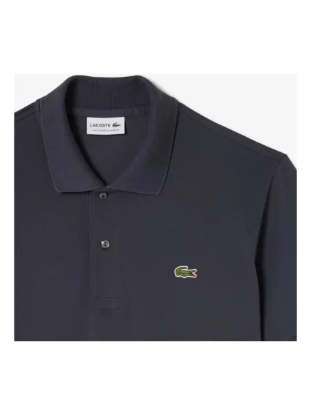 Koszulka polo Lacoste z krótkim rękawem szara