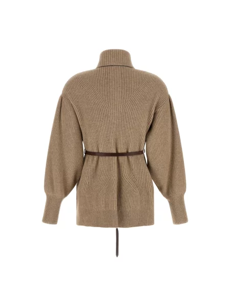 Sweter Brunello Cucinelli wełniany beżowy