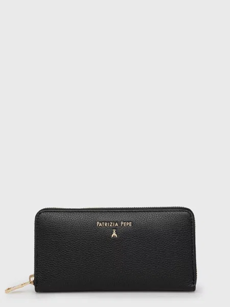 Patrizia Pepe usnjena denarnica črna