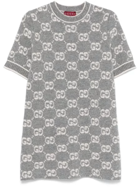 Rochie mini Gucci din jacard gri