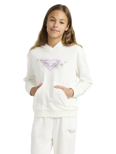 Bluza z kapturem dla Dziewczynki SURF FEELING TERRY biały