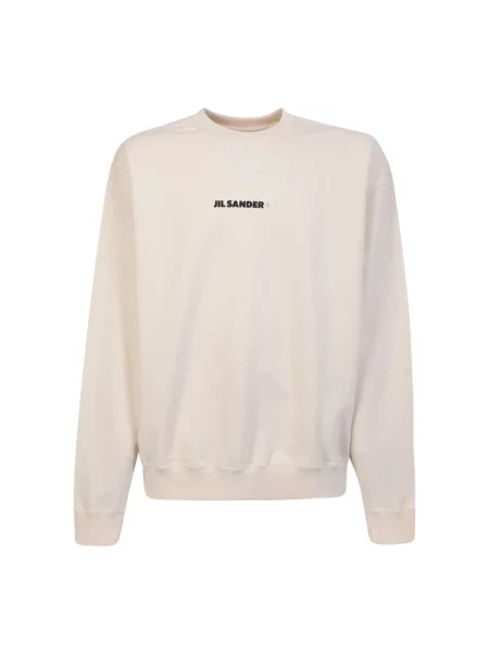 Bluza Jil Sander z okrągłym dekoltem beżowa