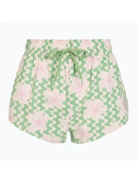 Дамски къси панталони за плуване ROXY No Bad Waves basil party waves yw зелено