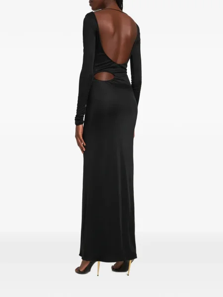 Rochie maxi Tom Ford lungă de costum negru