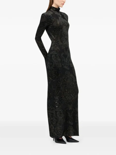 Rochie Roberto Cavalli cu imagine de costum negru