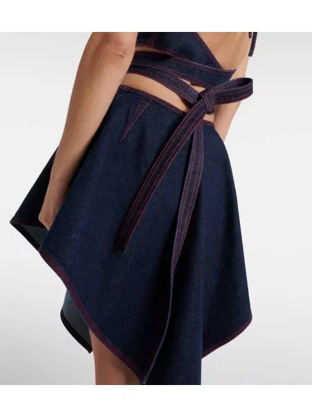 Fustă din denim Alaïa albastru