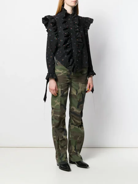 Koszula Vetements w kwiatki z nadrukiem czarna