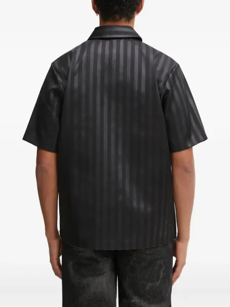 Geacă parka Adidas cu dungi cu glugă cu șireturi albastru