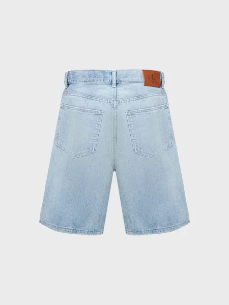Лляні джинсові шорти Calvin Klein Jeans блакитні