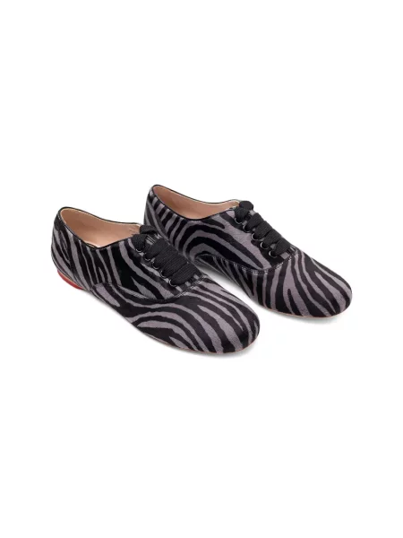 Δερμάτινα ζεβρε loafers Hogan με σχέδιο μαύρο