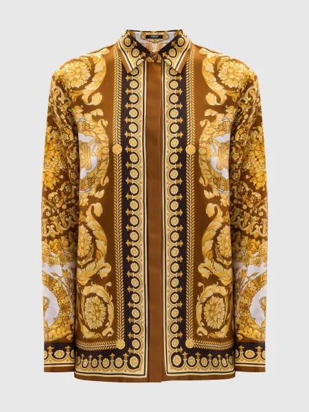 Блуза із шовку в принт Versace