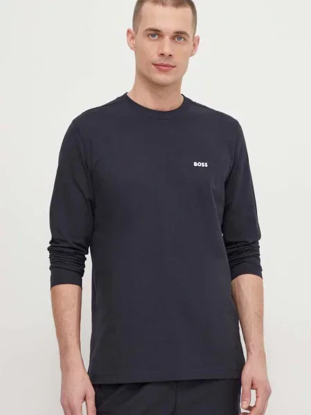 Majica z dolgimi rokavi Boss Green Tee Long modra