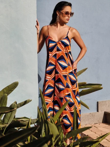 Летнее пляжное платье