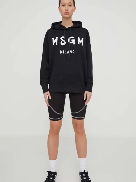 Bluza z kapturem Msgm czarna