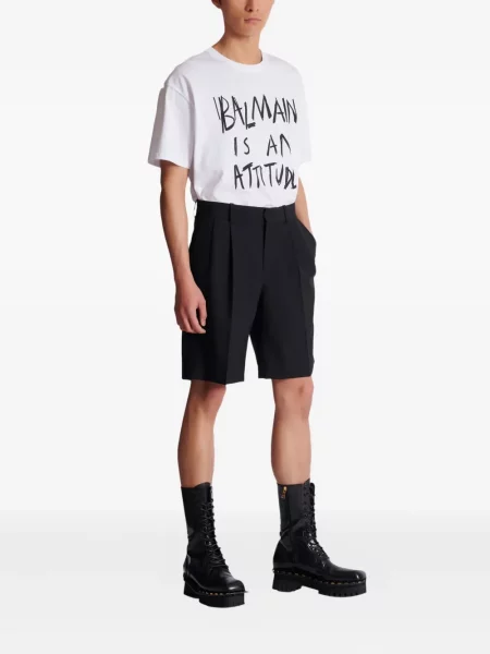 Vlněné kraťasy Balmain černé