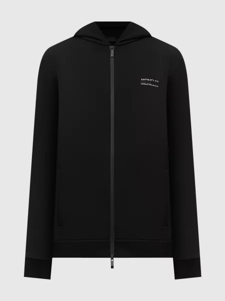 Спортивна куртка з логотипом Moncler чорна