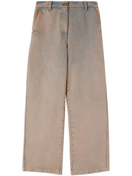 Blugi Palm Angels cu broderie roz