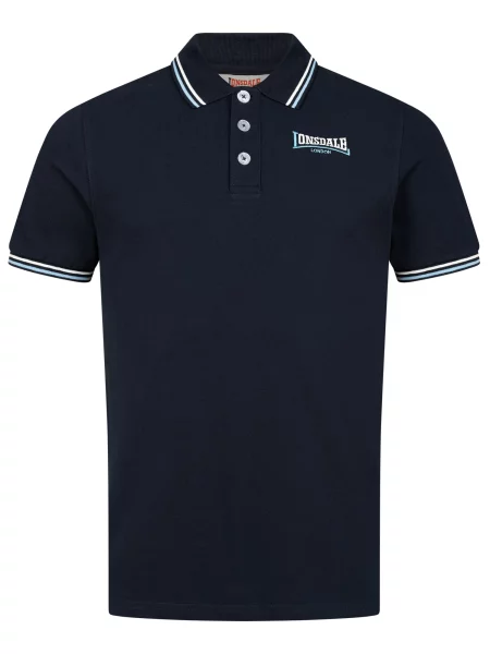 LONSDALE Tricou Eastleigh albastru închis alb