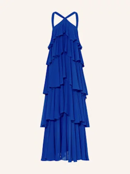Y.A.S. Sukienka Wieczorowa Z Wolantami blau niebieska
