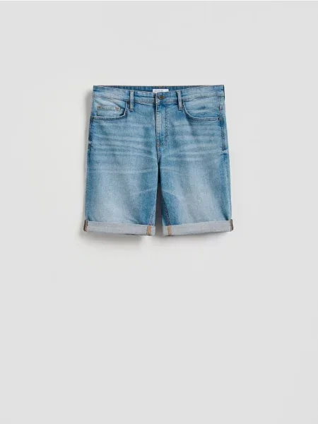 Reserved Pantaloni scurți slim fit din denim albastru