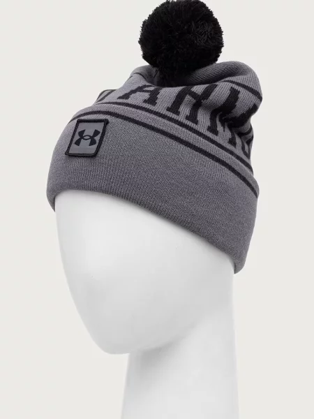 Czapka zimowa Under Armour Halftime Pom Beanie castlerock/black/black szara