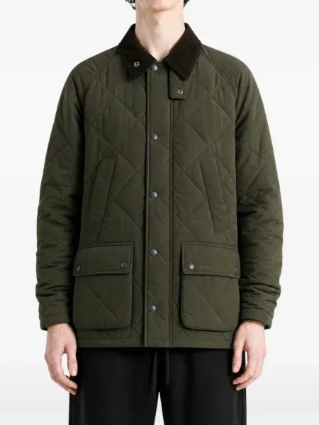 Gulerat geacă Barbour de catifea cord verde