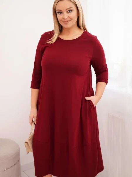 Obleka obleka Kesi Włoski rdeča