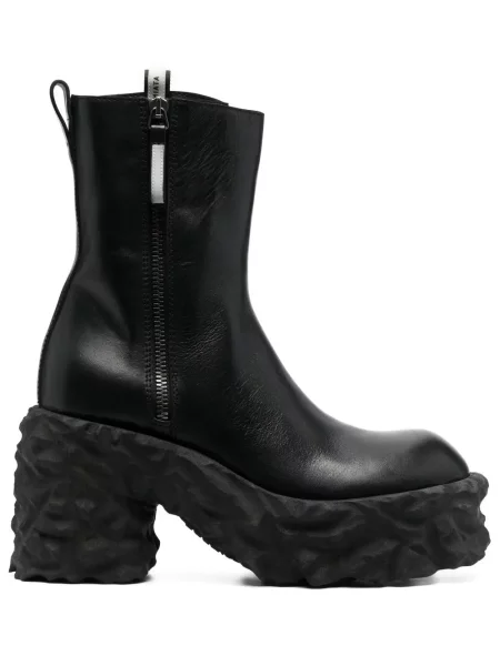 Botine Premiata din piele chunky negru