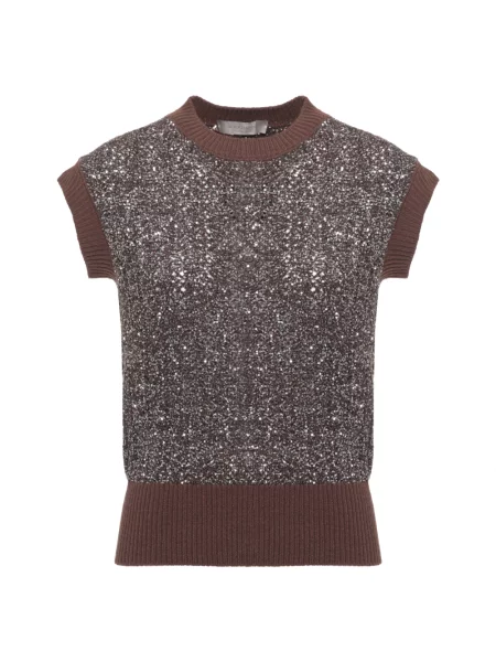 Sweter D.exterior wełniany brązowy