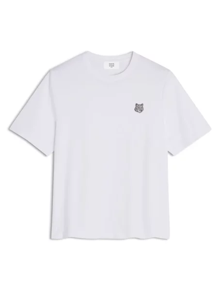 Koszulka Maison Kitsune z logo z dżerseju biała